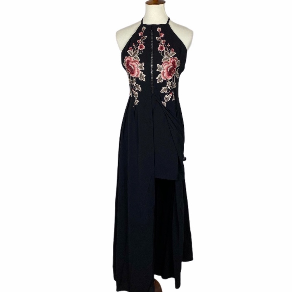 Women Split Dress Embroidery Maxi Juniors XL - Picture 4 of 7
